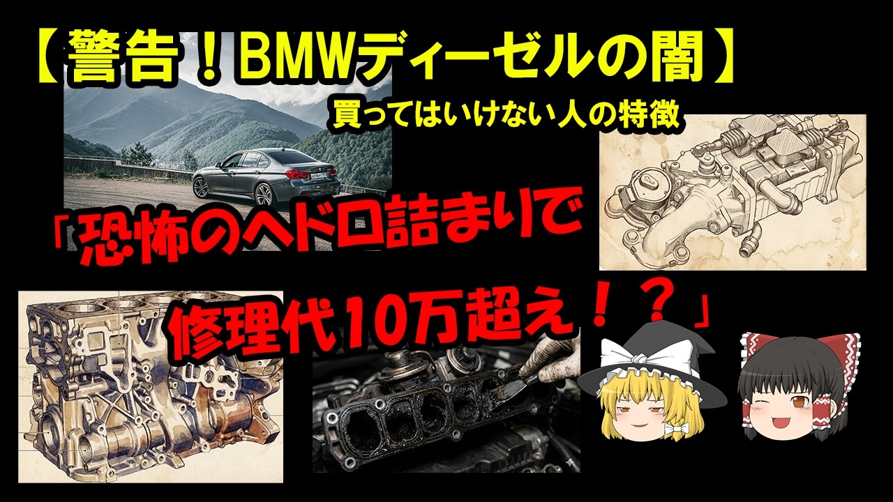 【警告】日本のBMWはディーゼルばかり？名機B47の凄さと、整備士が恐れる『煤（すす）詰まり』の闇を徹底解説【ゆっくり解説】