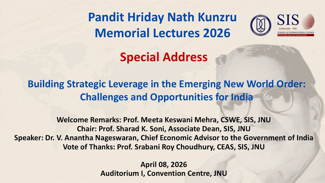 Special Address by Dr. V. Anantha Nageswaran, Chief Economic Advisor to the GoI at KML 2026 in JNU