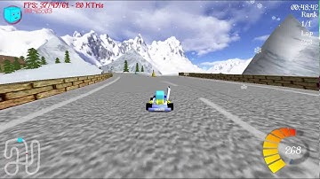 SuperTuxKart 0.8.1 Northern Resort 6 times speed