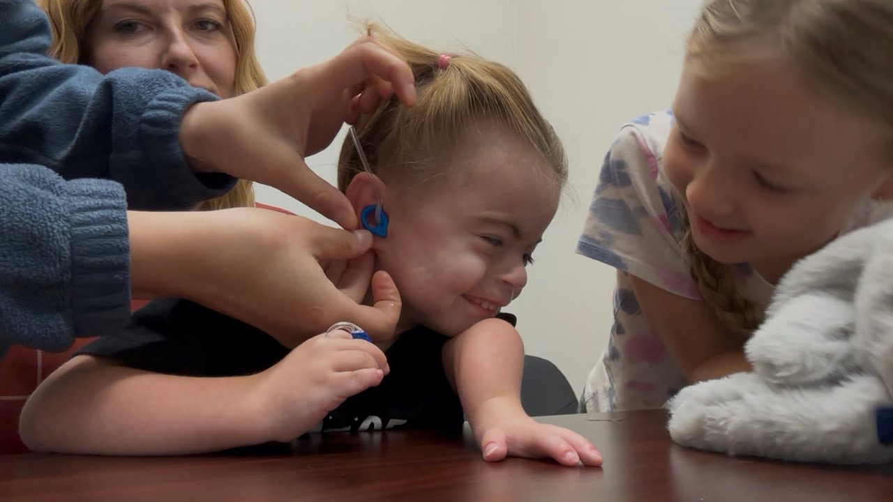 Does she like them? Freya’s new hearing aides 