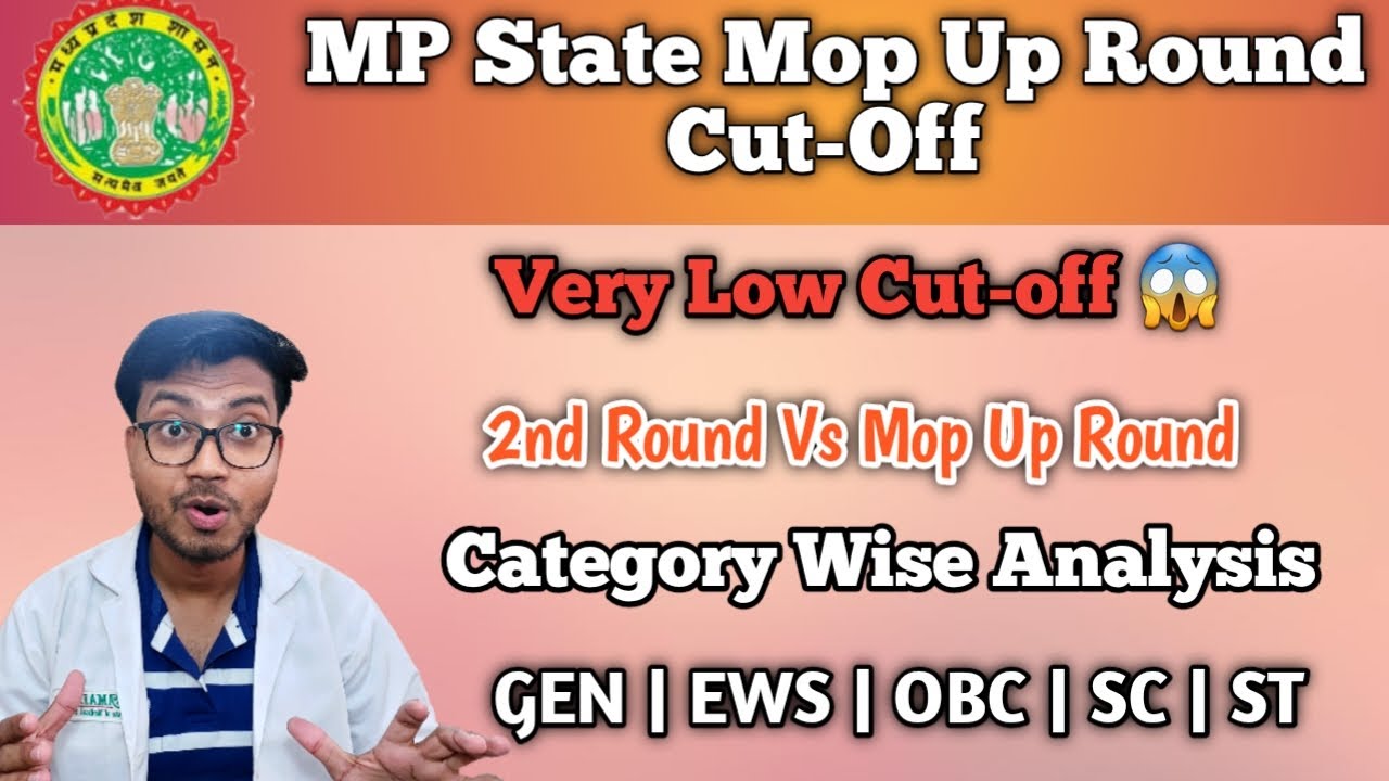 MP State Mop Up Round Cutoff Mop Up Round Allotment List YouTube