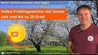 Sehr mildes Hochdruckwetter mit Sonne pur - Trockenheit und Waldbrandgefahr aber hoch