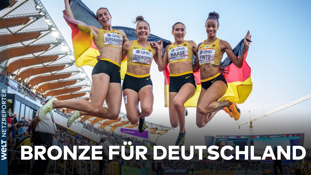 Leichtathletik-WM in Eugene Bronze für Deutsche Frauen-Sprintstaffe