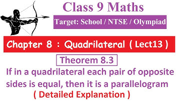 Proof of Theorem 8.3 | Class 9 maths chapter 8 quadrilateral | Easiest Explanation #NCERT #CBSE