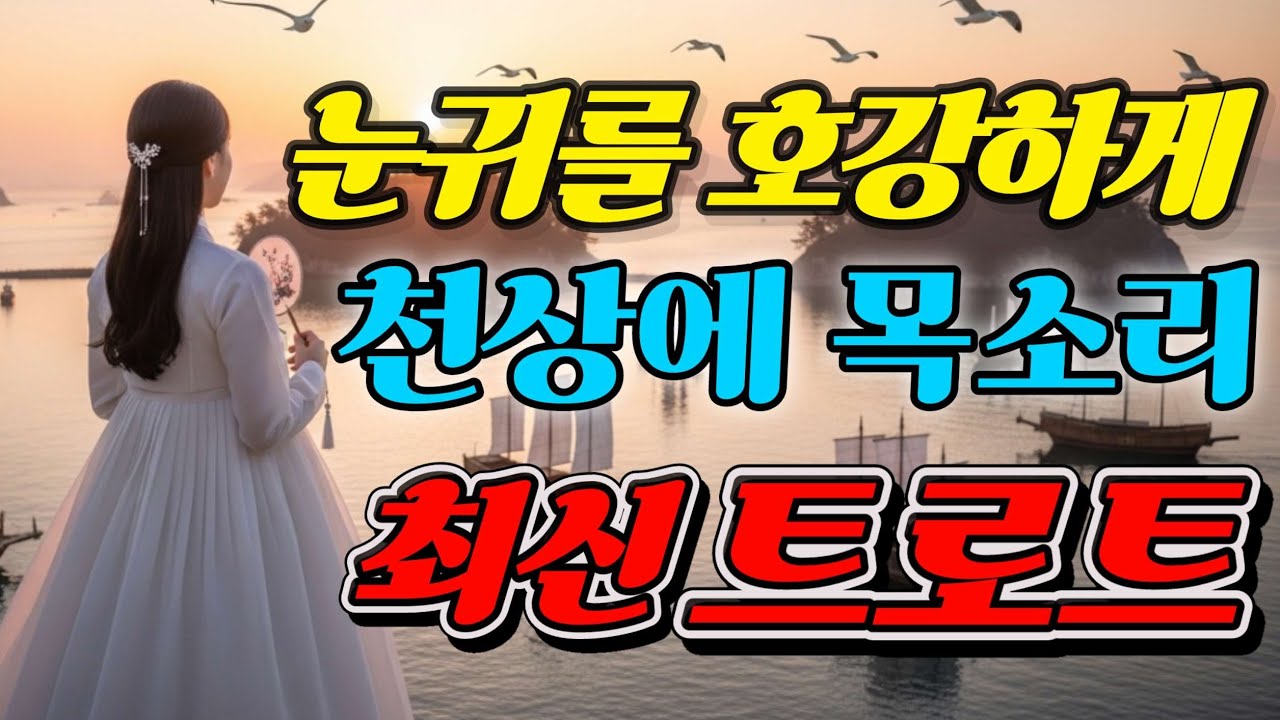 🎶🎤그리움이 머무는 항구에서눈물로 부르는 트로트 한 곡