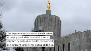 Oregon's strictest law on corporate medicine tested in court