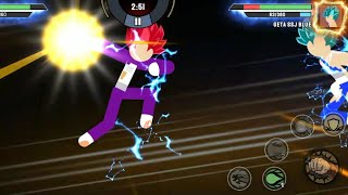 Vegeta Super Saiyan God vs Vegeta Super Saiyan Blue - Stickman Warriors Super Dragon Shadow Fight screenshot 5
