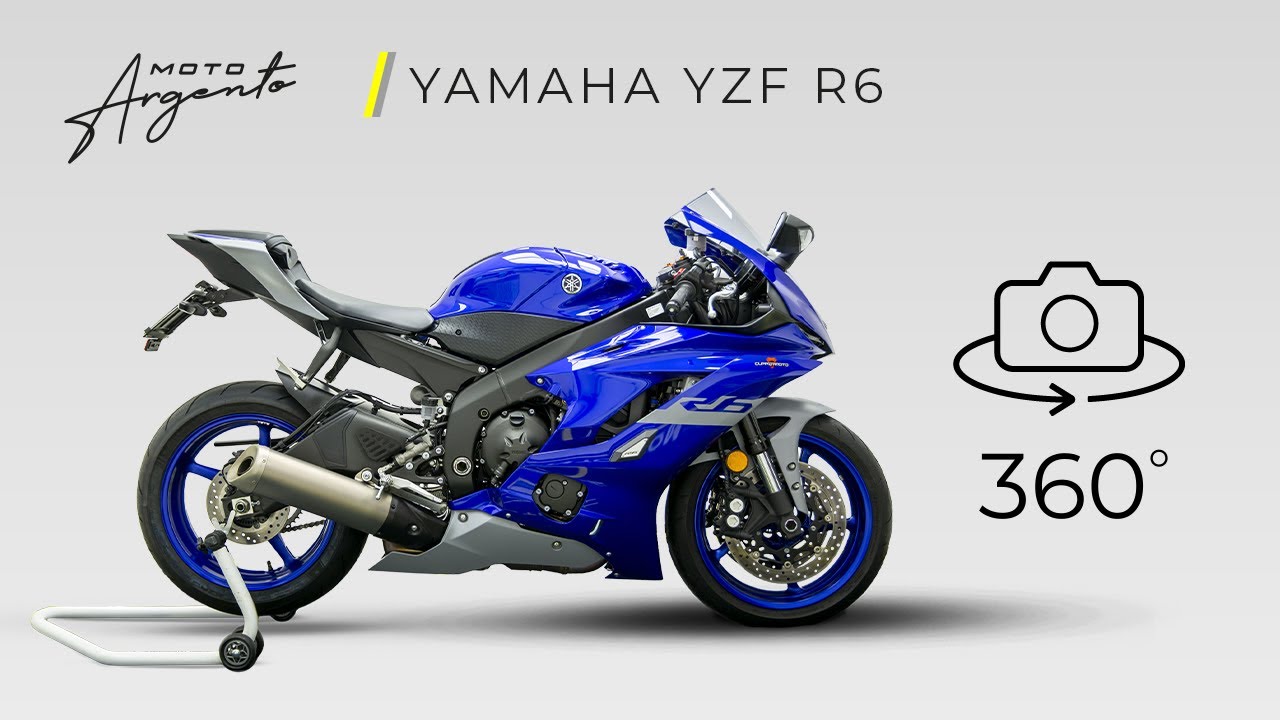 Yamaha YZF R6 - Vista a 360 gradi - Moto Argento. - YouTube