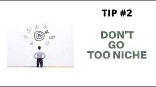Tip #2  - Go niche but don't use too specific seed keywords (at least in the beginning)