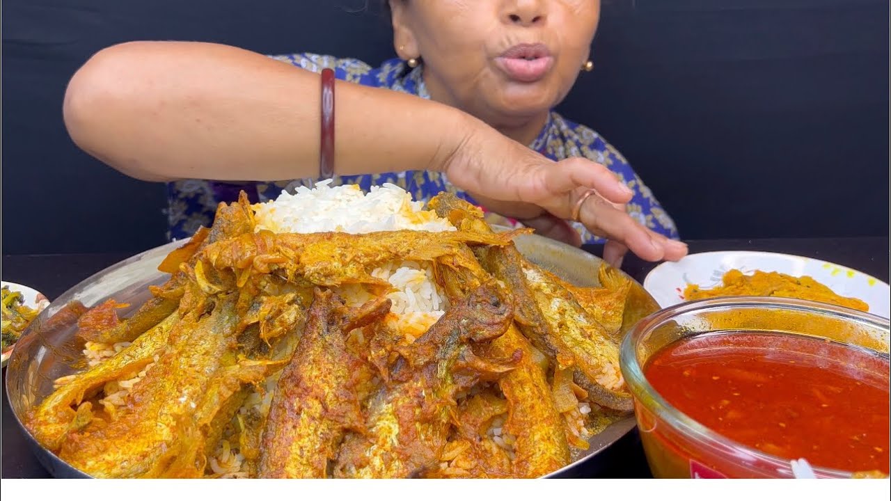 BIGBITES,EATING HUGE RICE WITH PABDAR JHAL,KOCHU BATA, MASSIVE EATING ।।