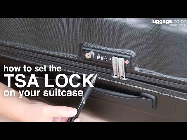 How to Set the TSA Lock Combination on a Suitcase | luggage.co.nz - YouTube