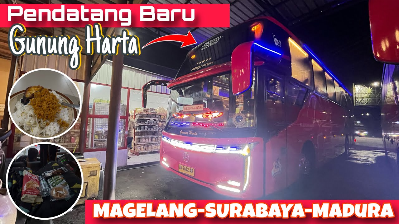 Rute baru Bus Gunung Harta  | Magelang-Madura dengan fasilitas terbaik😍