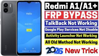 Redmi A1 A1 Plus Frp Bypass  App Not Open Set Screen Lock Not Working  Easy Working Method 2026