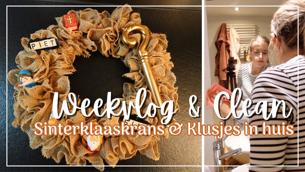 Sinterklaaskrans afmaken | Wastafel organiseren | Gert-Jan&Clean | Klusjes | Weekvlog | Gwenn&Clean