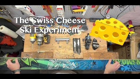 Swiss cheese ski experiment - how to mount demo bindings