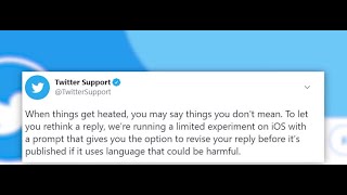 Twitter testing 'harmful' tweet prompt