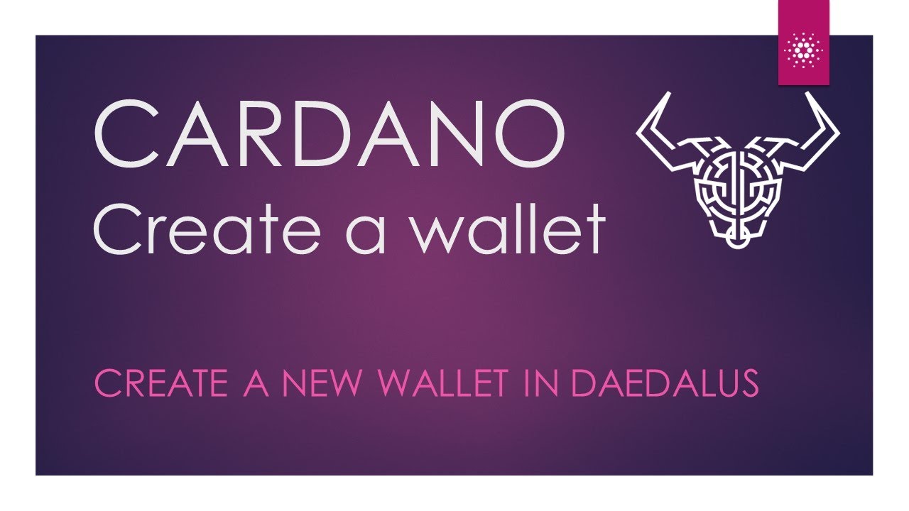 Cardano - Create a new Daedalus wallet