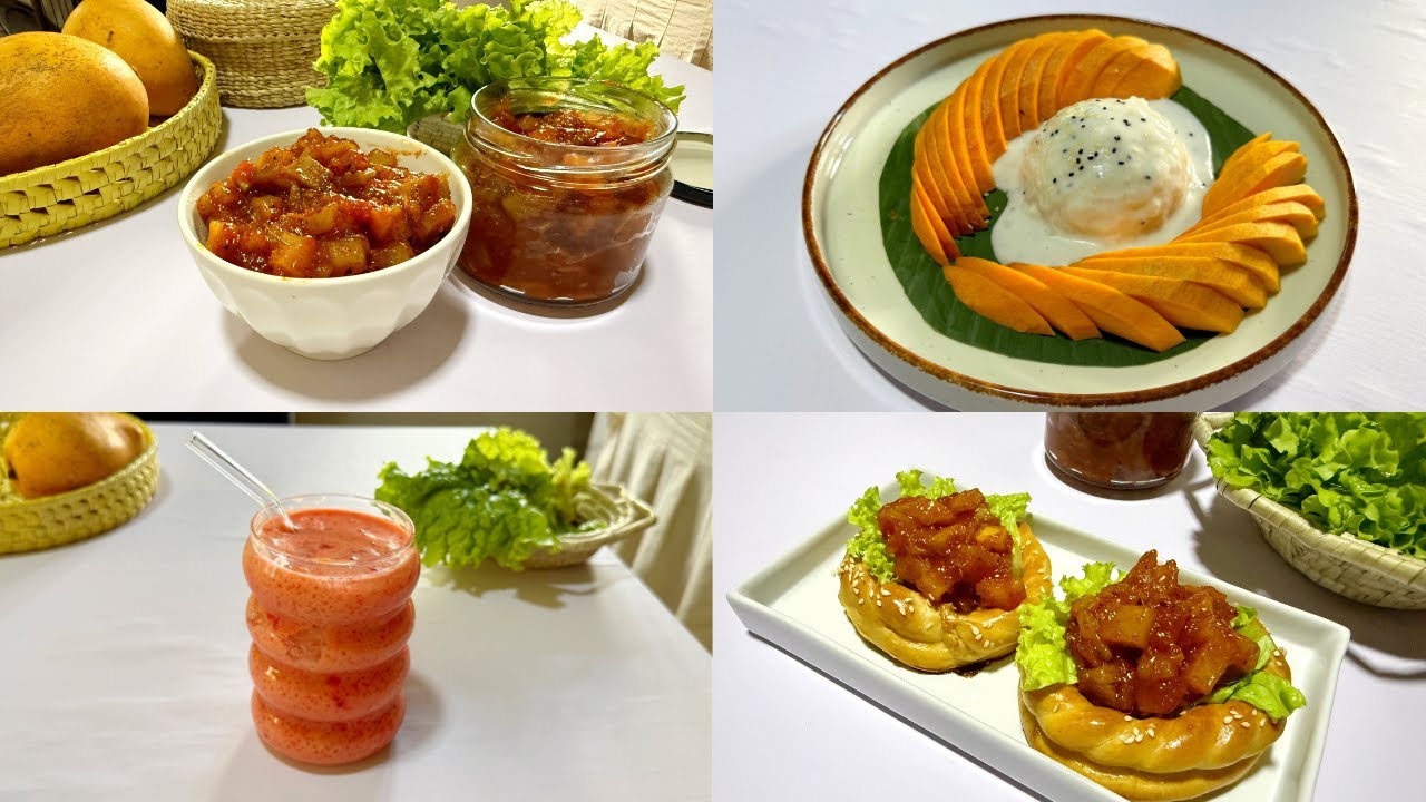 From Savory to Sweet🍹: I Made 4 Different Mango Dishes!🥭| Cooking Vlog