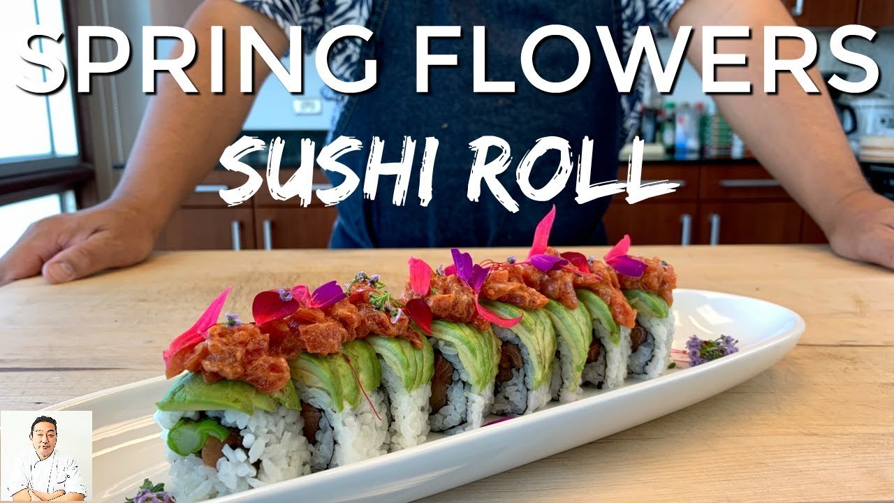 Spring  Flowers Sushi Roll | Fresh Edible Flowers | Hiroyuki Terada - Diaries of a Master Sushi Chef