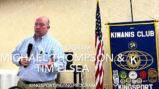 11-7-25 Program: Kpt Paving updates: Michael Thompson / Tim Elsea - Kingsport Public Works 