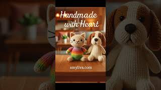 Handmade Rainbow Cat &amp; Dog |Crochet Amigurumi for Cozy Souls #amigurumicat #amigurumi #crochet #cute