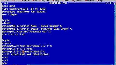 Video Membuat Program Graph ( Mencetak Gol )