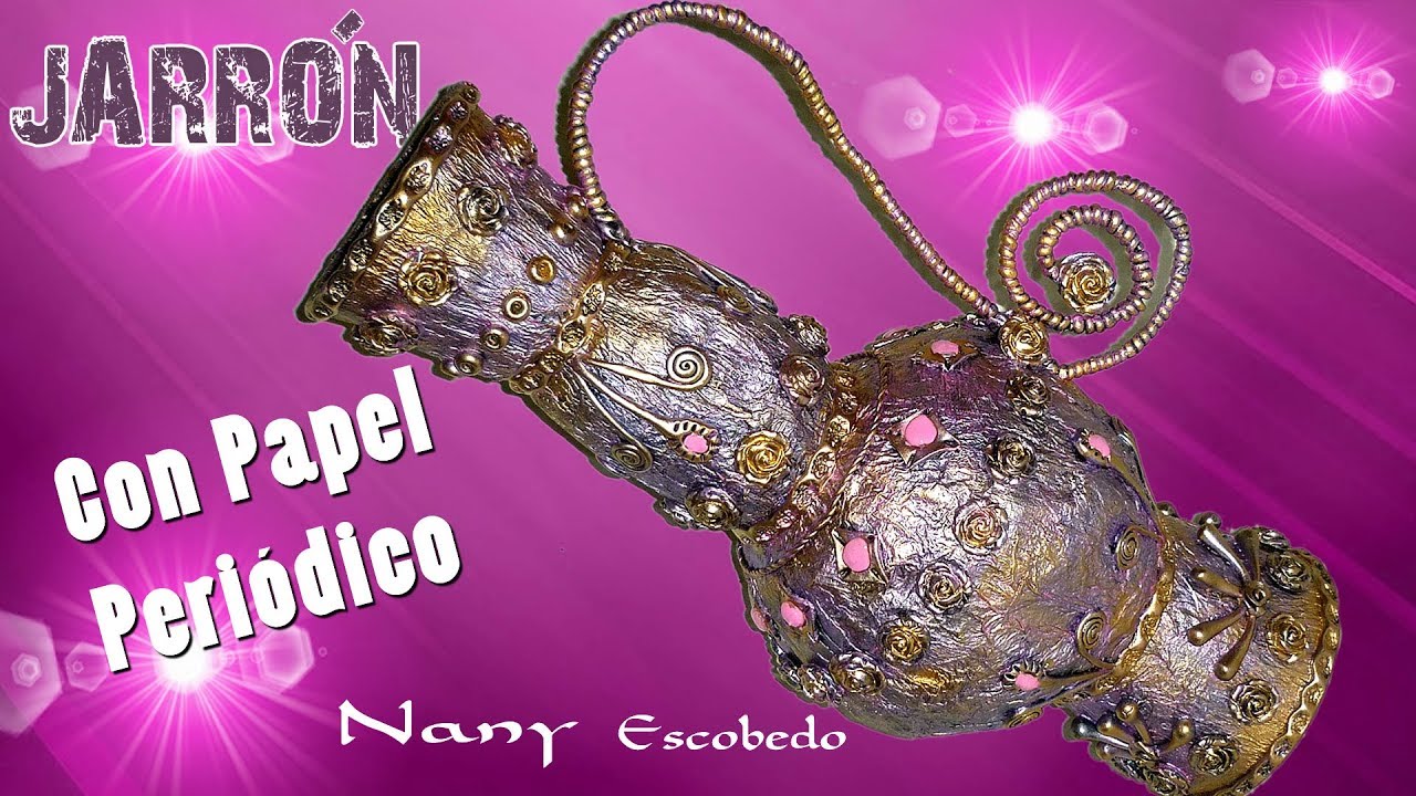 JARRÓN CON PAPEL PERIÓDICO