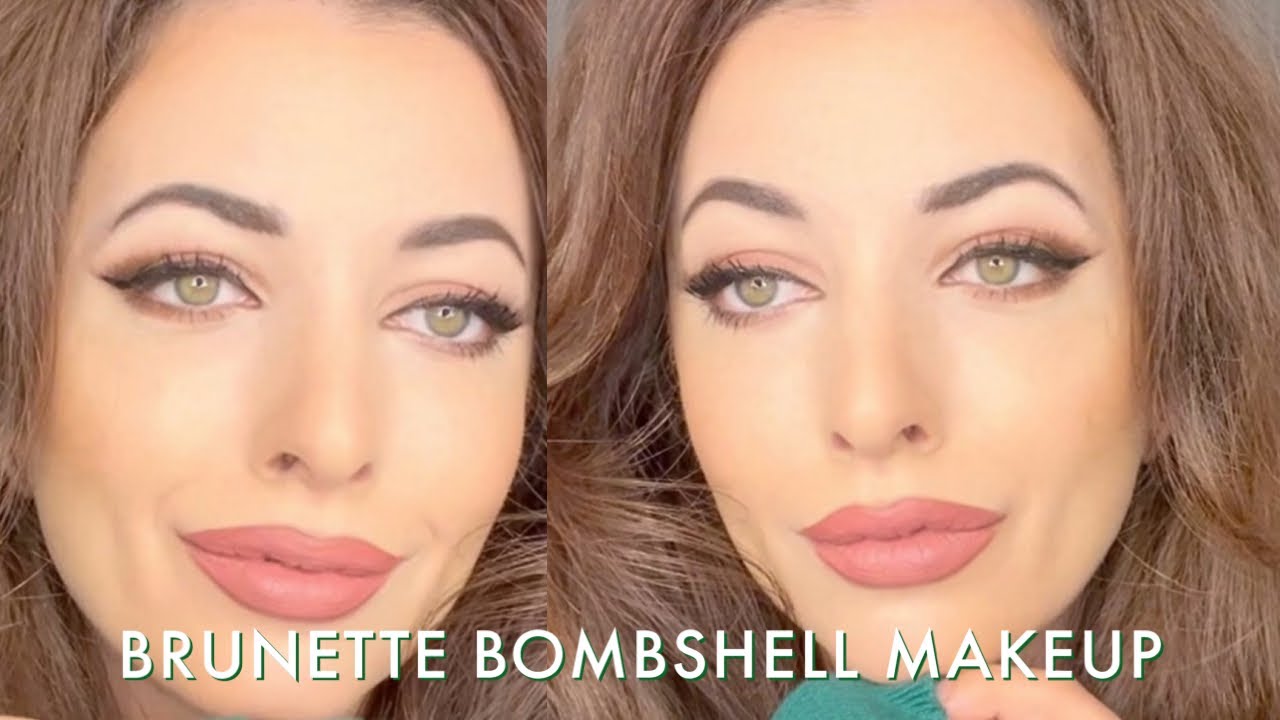 Brunette Bombshell Makeup Tutorial - YouTube