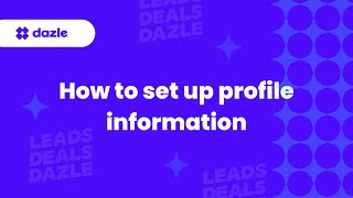 How to set up my profile information