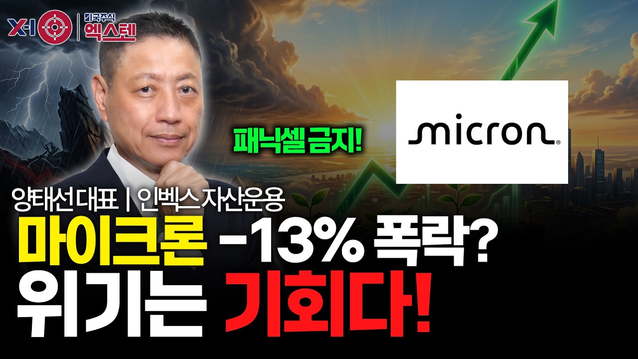 마이크론 -13% 폭락?? 위기는 기회다!!! | 양태선 대표