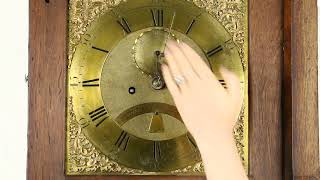 Dutch Baroque Marquetry 1700's Long Case Grandfather Clock, Straatman, Hague