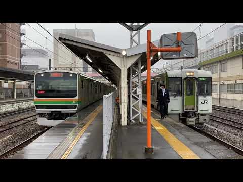 【電車と気動車の並び】高崎線E231系1000番台と八高線キハ110系の並び