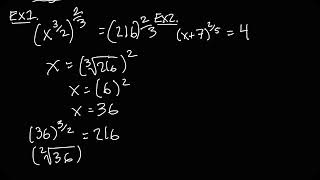 How to Solve Equations with Rational (Fractional) Exponents - College Algebra