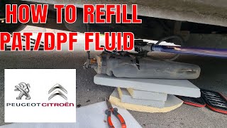 Citroen Dispatch Peugeot Expert how to change DPF REFILL PAT FLUID 2013 ON