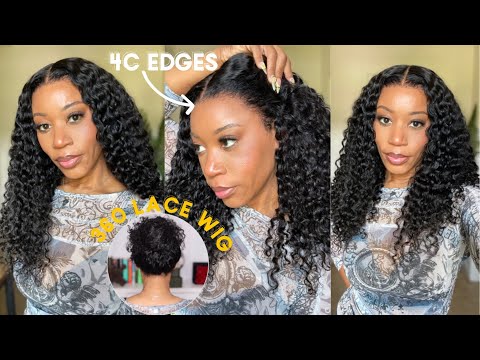 360 Curly Wig with 4C Edges?! | Hermosa Hair Full Install & Review