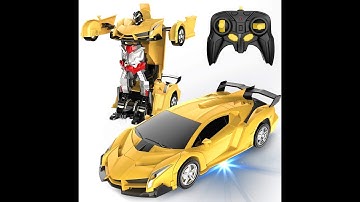 Desuccus Transform Robot RC Car, 2.4Ghz 1:18 Scale Car with One-Button Deformation, 360°Drifting