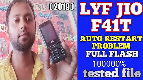 LYF JIO F41T AUTO RESTART PROBLEM/SPD/ FLASH/JIO F41T FLASHING TOOL  SE 1000%  TESTED FILRAJTELICOM