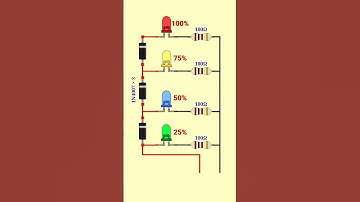 3.7V battery level indicator circuit #electronic #diy #shorts