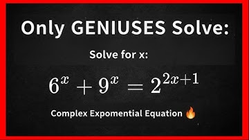 The Exponential Equation Only GENIUSES Solve! | Olympiad Mathematics