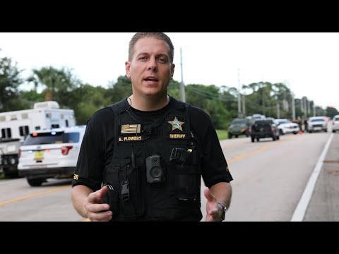 Sheriff Flowers at scene of homicide in South Vero