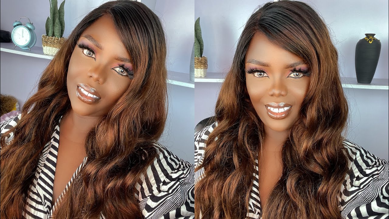 A MUST HAVE Affordable 30inch Ombré Brown Body Wave Lace Front Wig Install ...