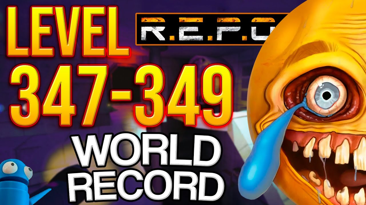 R.E.P.O. Solo World Record Level 347-349 | UPSCREAM HEARTATTACK! 💀