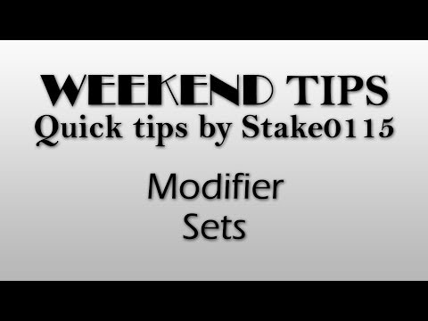 Quick Tip: Modifier Sets in 3DS Max 2014