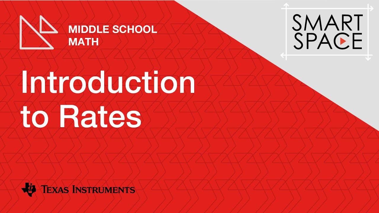 Introduction to Rates: Middle School Math Video Lessons - YouTube