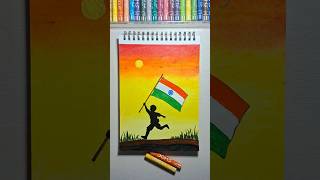 🇮🇳 Easy Independence Day Drawing 2026 | Oil Pastel Step-by-Step Tutorial