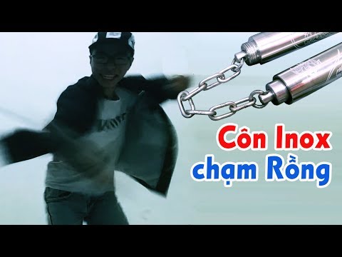 Video Test thử Côn nhị khúc Inox chạm rồng Cao cấp (Phiên... - youtube