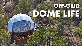 A Day in Our Life at an Off-Grid DIY Geodesic Dome