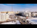 Крупнейший город на вечной мерзлоте - Якутск с высоты птичьего полета