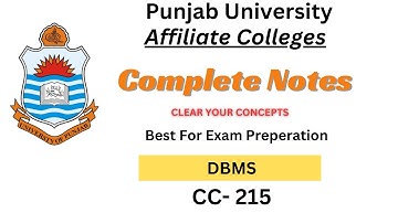 Database Systems Complete Notes for (CC-215) | Important Topics & Exam Preparation