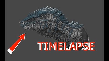 TEXTURING A DINOSAUR IN SUBSTANCE PAINTER & BLENDER (TIMELAPSE)